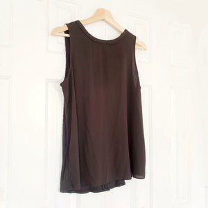 LOFT Dark Olive Sleeveless Blouse - Size MP